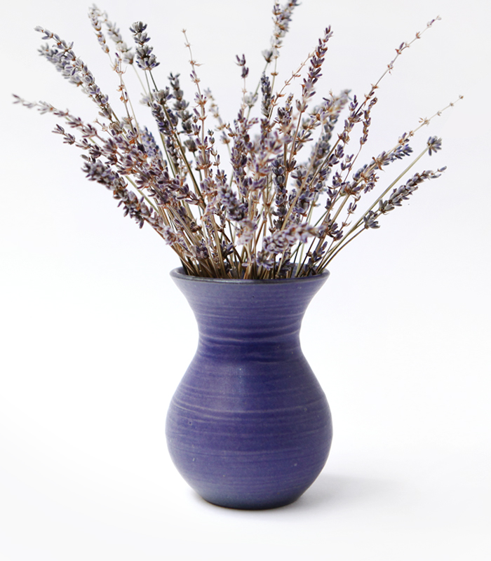 blue lavender vase